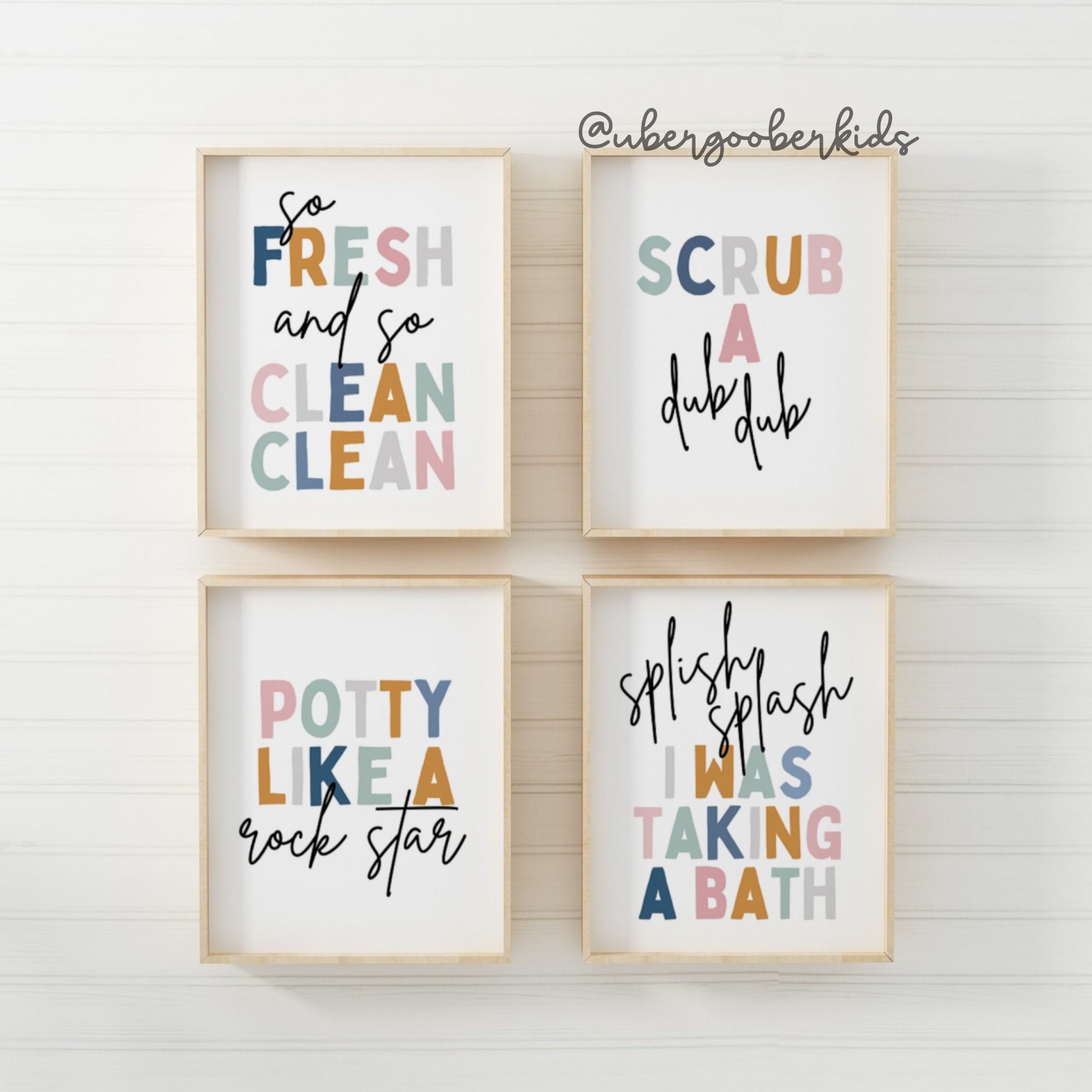 Kids Bathroom Decor Kids Bathroom Wall Decor Kids Bathroom Etsy
