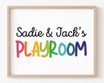 Playroom Sign Personalized, Playroom Wall Art, Playroom Decor, Playroom Print, Kids Decor, Playroom Poster, Custom Prints, Playroom Art