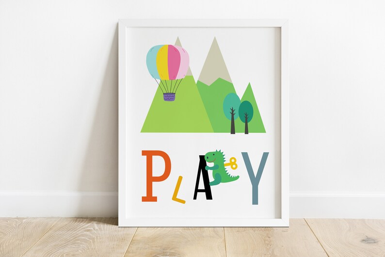 Let's Just Play Wall Art Set of Three Classroom Posters Etsy