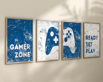 Game Room Decor, Gaming Controller Prints, Boys Room, Gamer Gift, Gaming Wall Art, Video Game Posters, Teen Room, Printable ,DIGITAL FILES