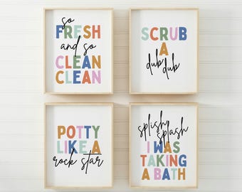 Kids Bathroom Decor, Kids Bathroom Wall Decor, Kids Bathroom Art, Kids Bathroom, Bathroom Decor, Bathroom Prints, Toddler Bathroom Decor