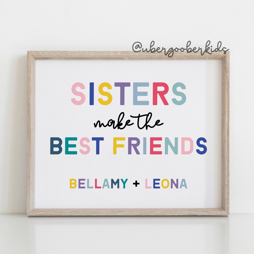 XYDEG Leinwand-Banner 'Big Sister' - 28,4x25,7cm Wanddekoration Für Kinderzimmer