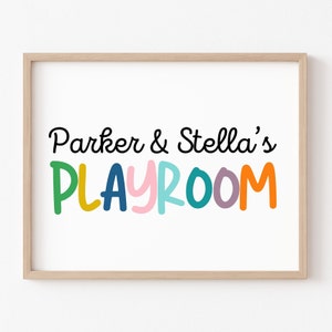 Playroom Sign Personalized, Playroom Wall Art, Playroom Decor, Playroom Print, Kids Decor, Playroom Poster, Custom Prints, Playroom Art