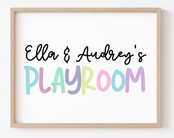 Playroom Sign Personalized, Playroom Wall Art, Playroom Decor, Playroom Print, Kids Decor, Playroom Poster, Custom Prints, Playroom Art