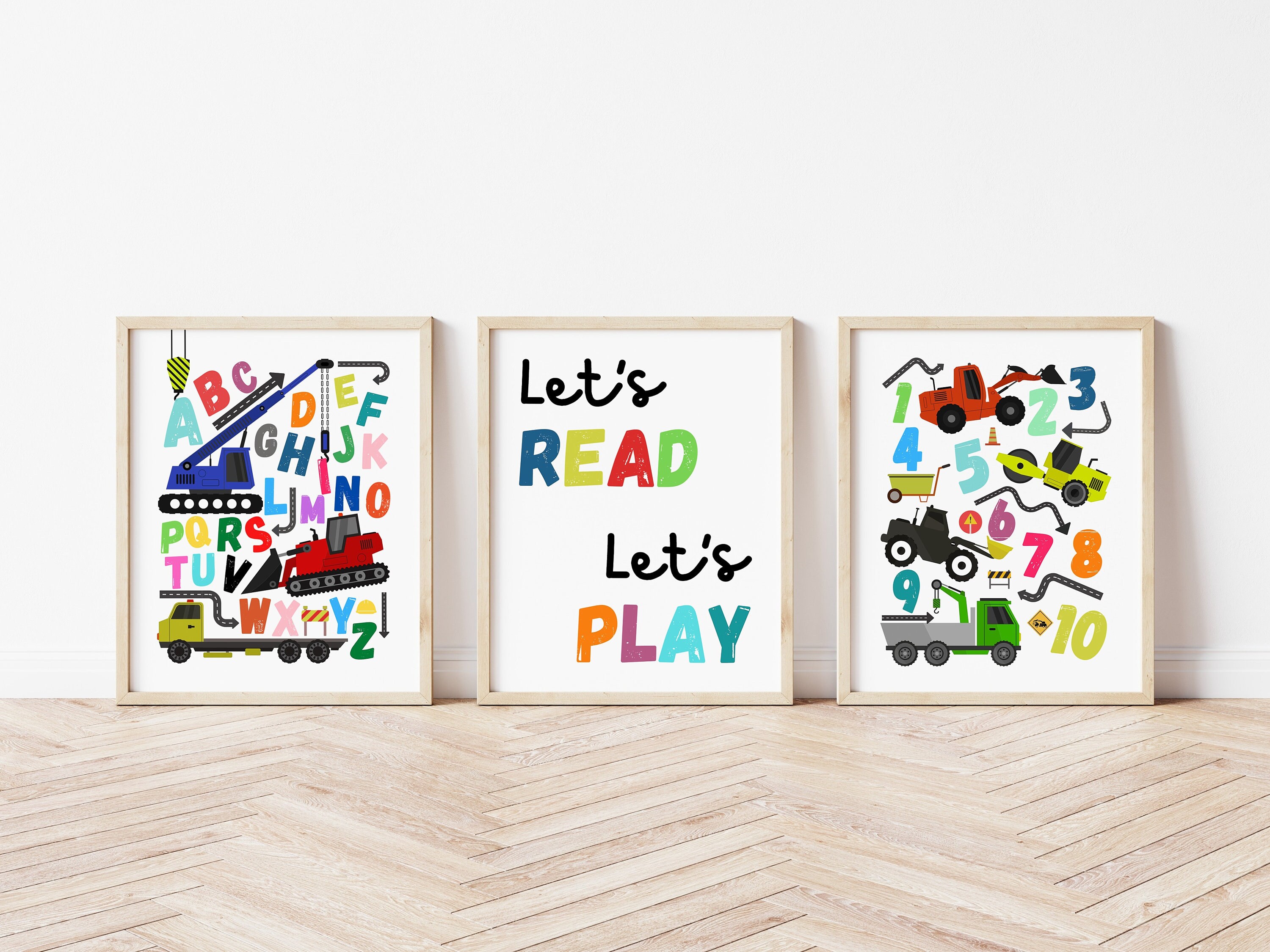 Playroom Wall Art Set of 3 Nursery Posters Toddler Wall Art Etsy