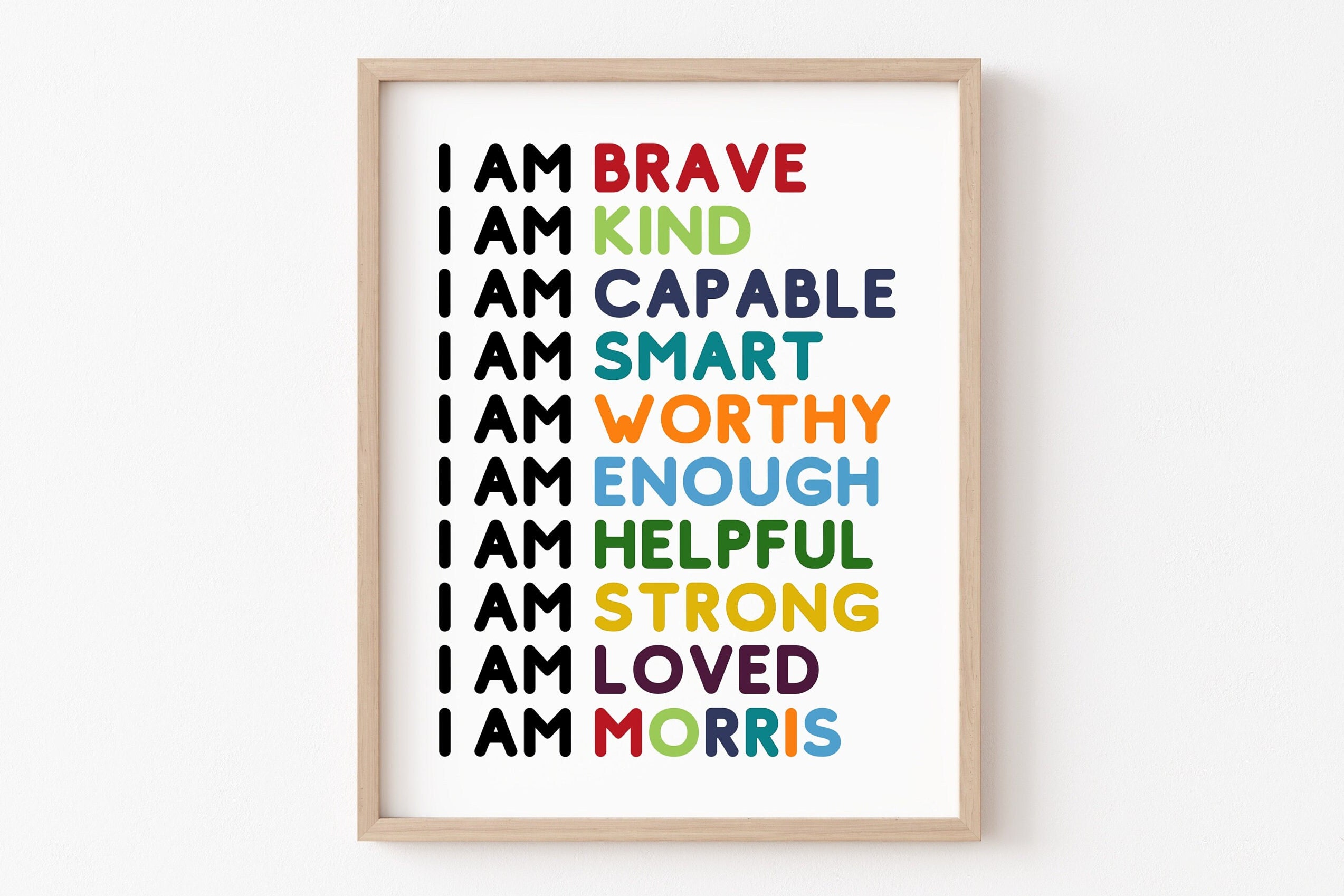Kids Room Printable Art, Affirmations for Kids, Affirmation Art ...