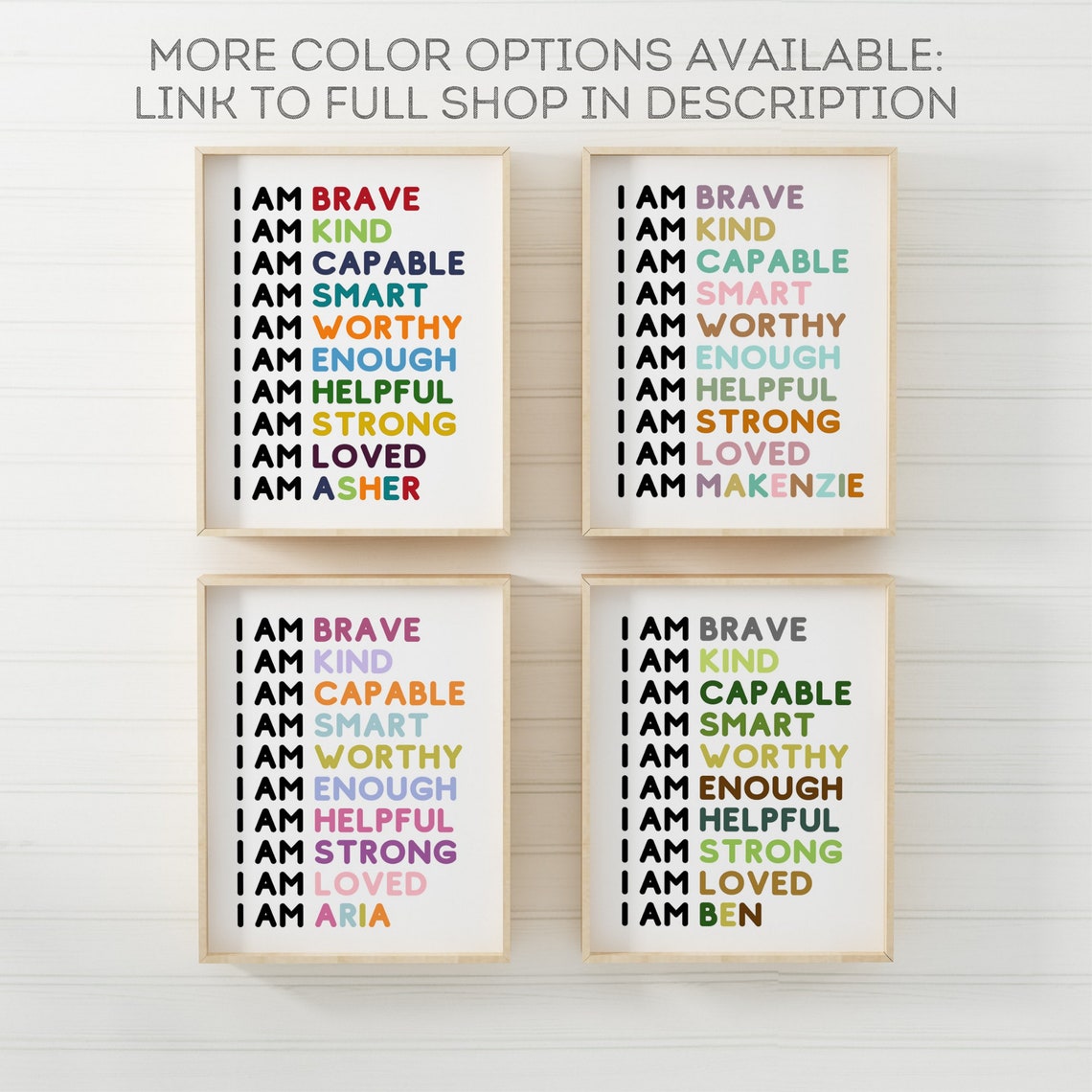 Kids Room Printable Art Affirmations for Kids Affirmation | Etsy
