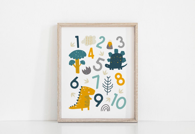 Dinosaur Wall Art, Dino Name Print, Dinosaur Theme Nursery, Baby Name Print, Personalized Name, Nursery Prints, Kids Decor, Toddler, Custom image 5