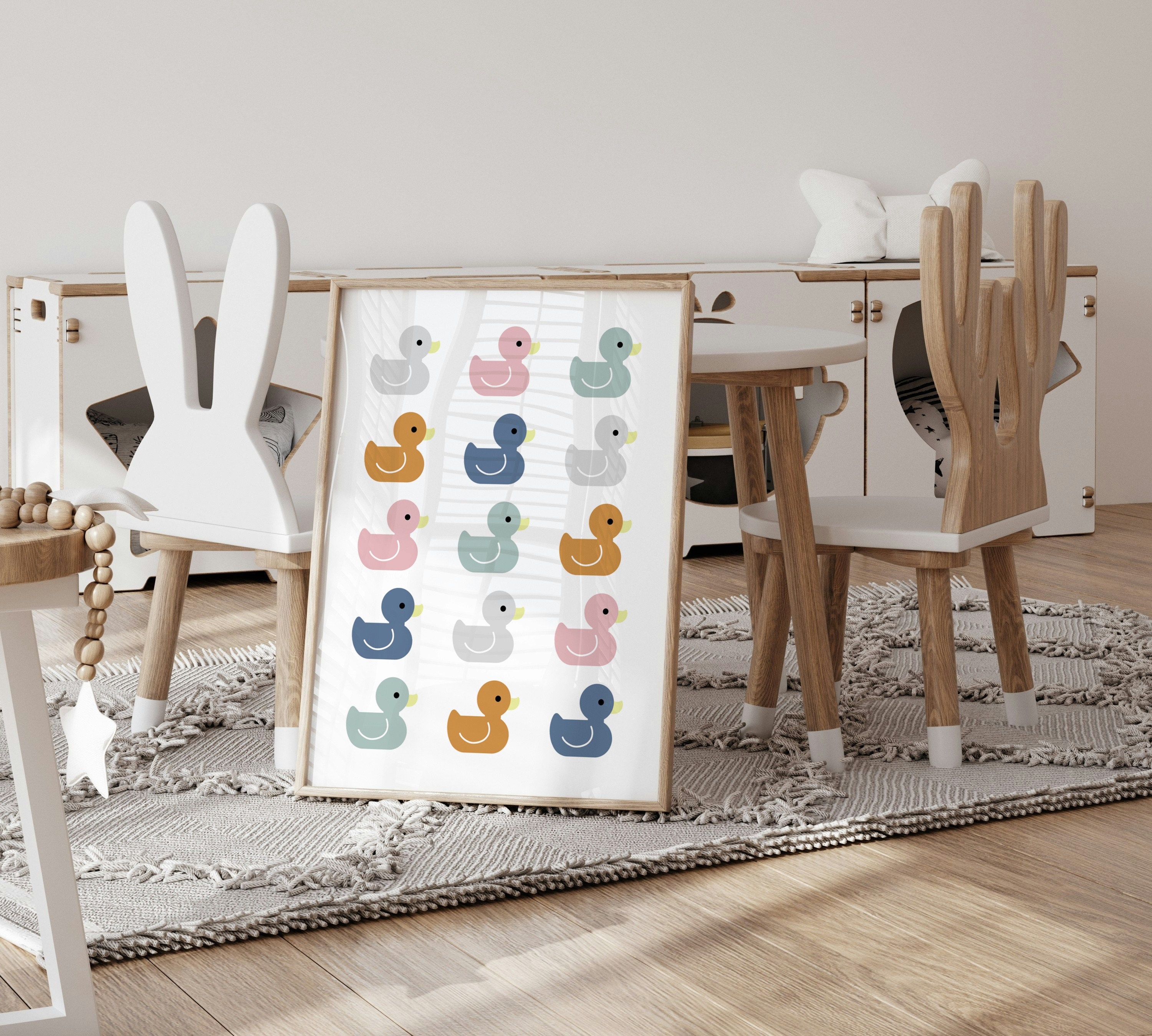 Kids Bathroom Duck Print, Kids Bathroom Wall Decor, Kids Bathroom Art ...
