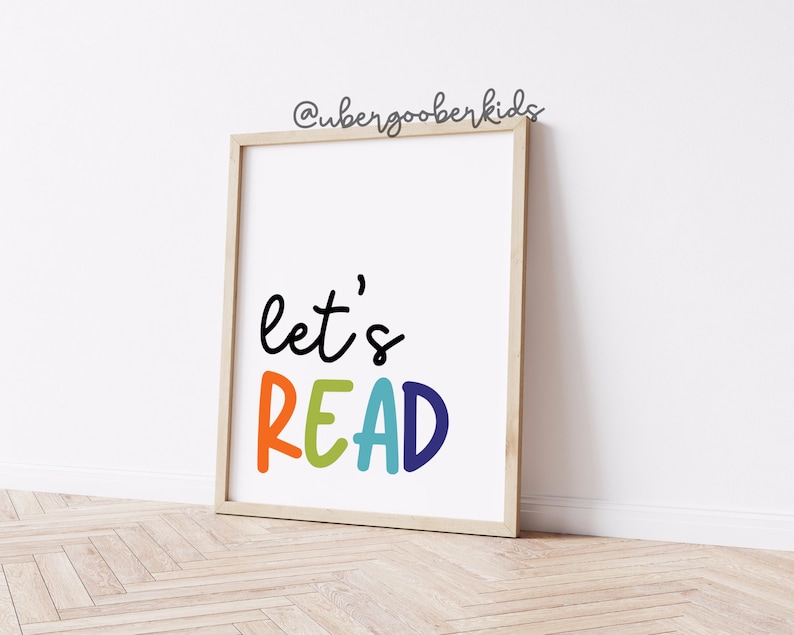 Reading Corner Wall Art Classroom Art Playroom Wall Decor Etsy