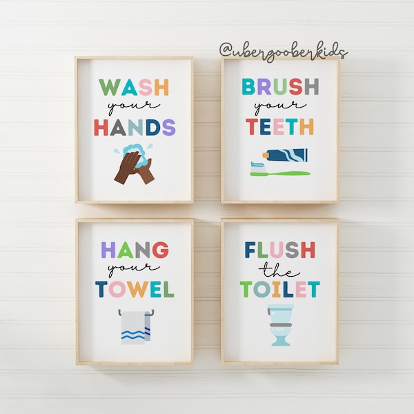 Preschool Bathroom Wall Decor - Etsy