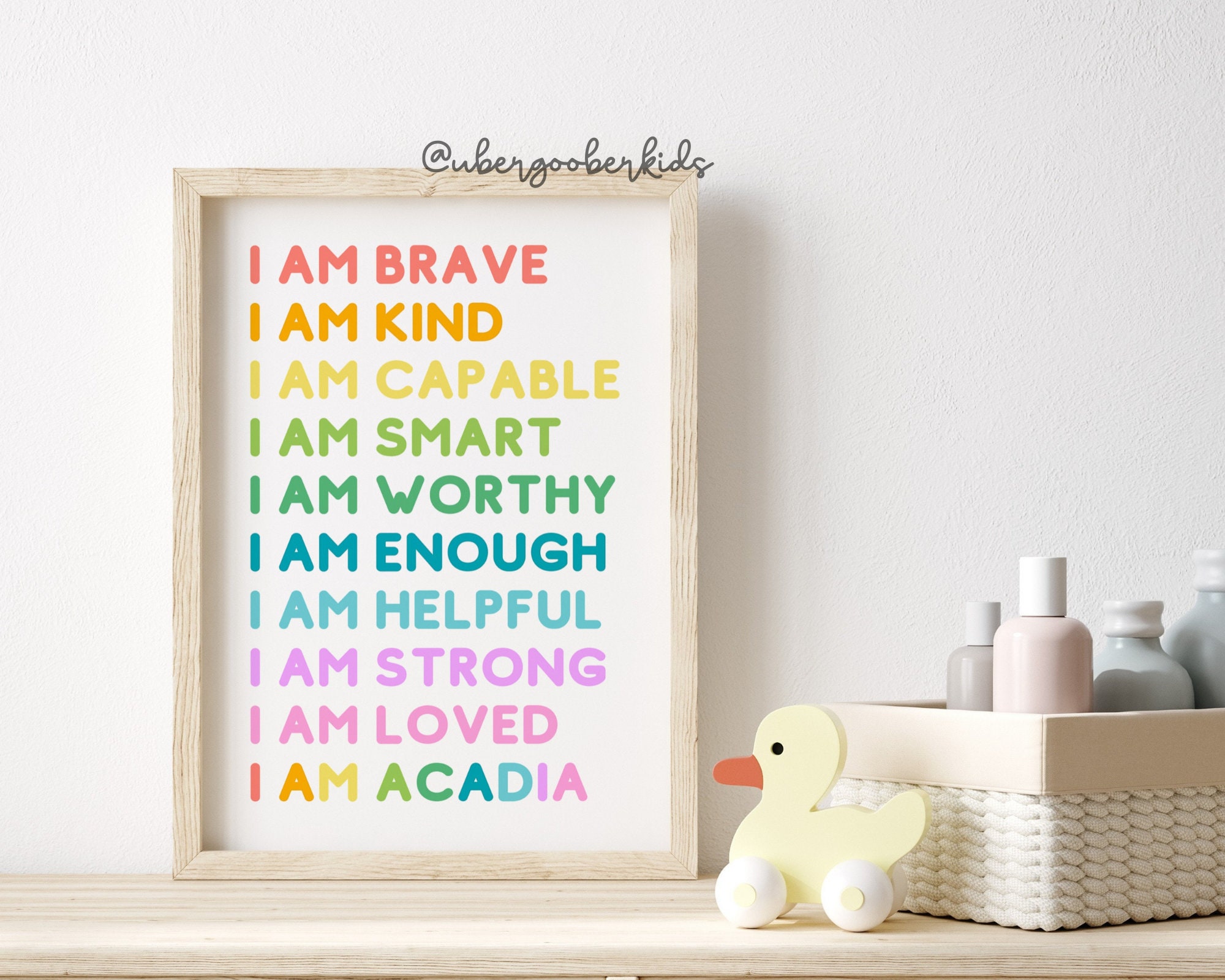 Kids Room Printable Art Affirmations for Kids Affirmation | Etsy