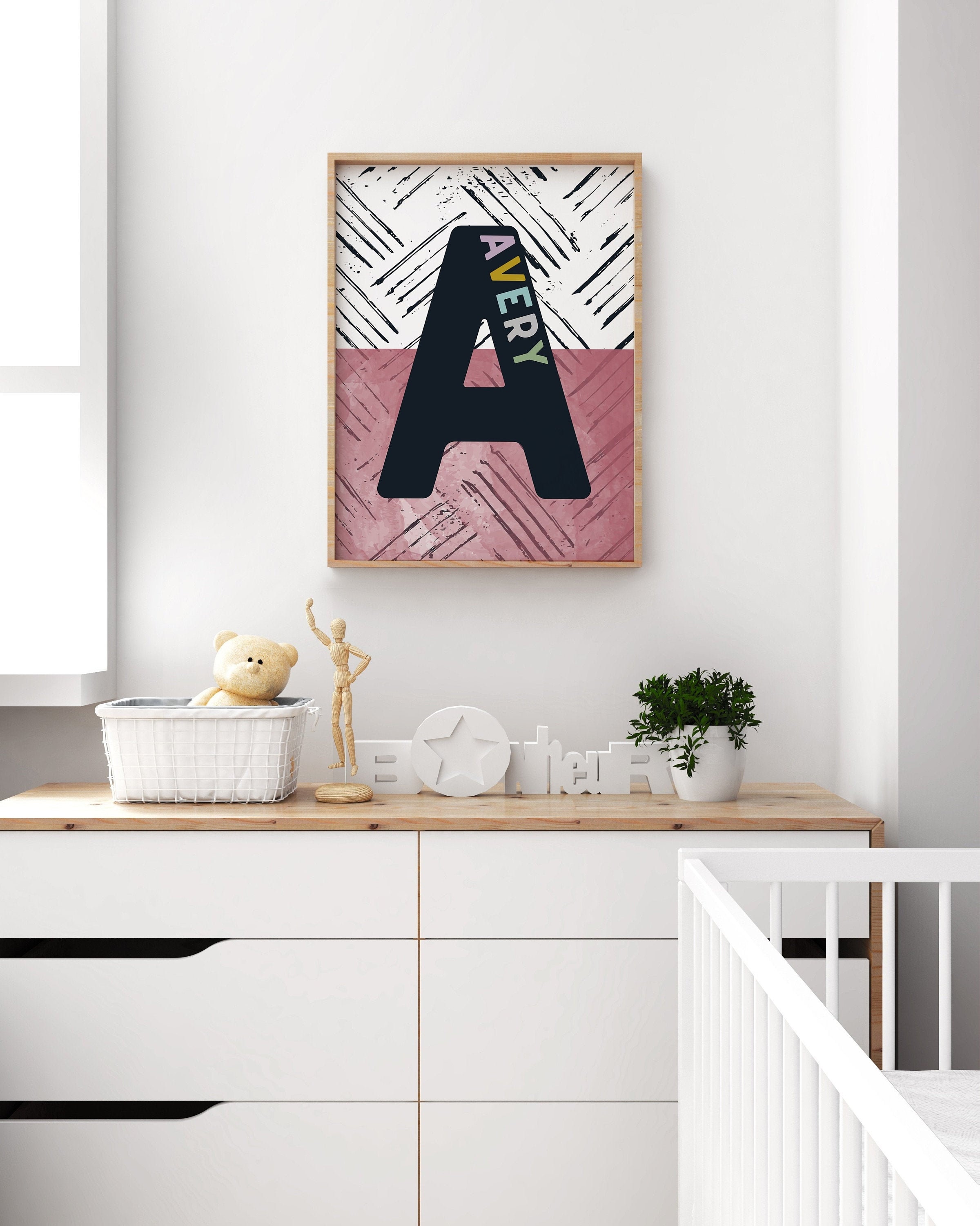 Custom Name Wall Art Personalized Monogram Initial Custom Etsy