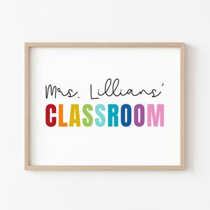 Classroom Wall Art, Personalized Art, Custom Name, Teacher Prints ...