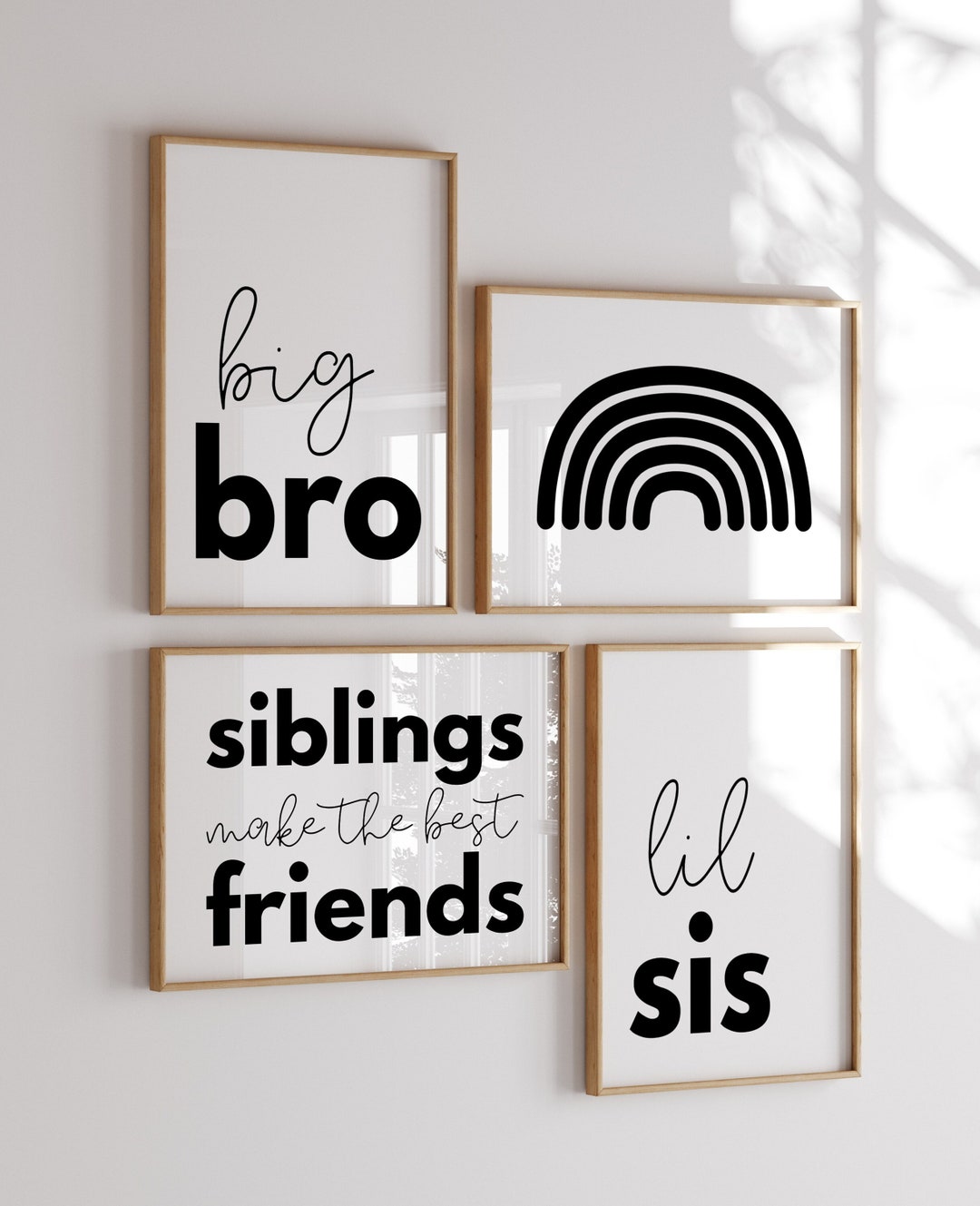 Big Brother Little Sister Wall Art, Siblings Artwork, Bro Sis, Kids