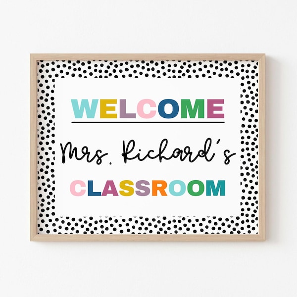 Arte de pared para el aula, arte personalizado, nombre personalizado, impresiones para maestros, decoración del aula, póster para el aula, imprimible, descarga digital, letrero