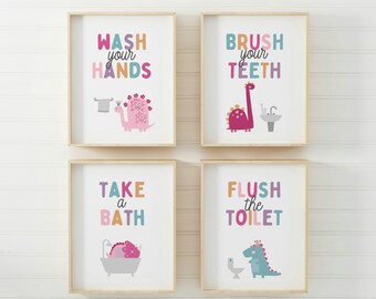 Kids Bathroom Decor, Kids Bathroom Wall Decor, Kids Bathroom Art, Kids Bathroom, Bathroom Decor, Bathroom Prints, Toddler Bathroom Decor