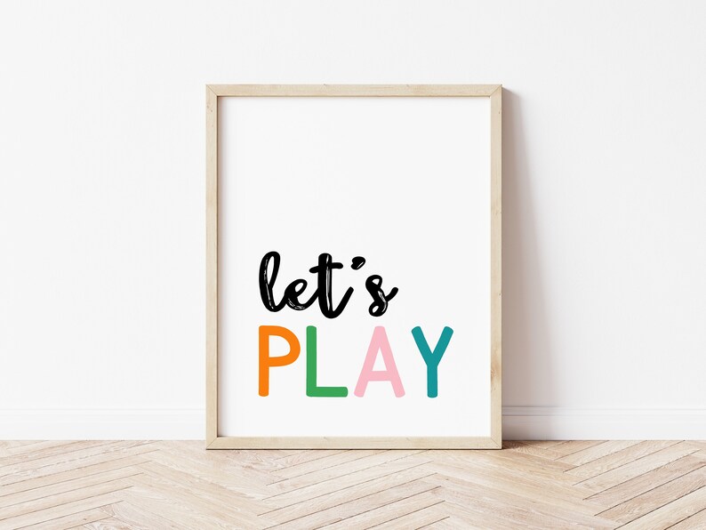 Let's Read Let's Play Wall Art Set of Three Etsy