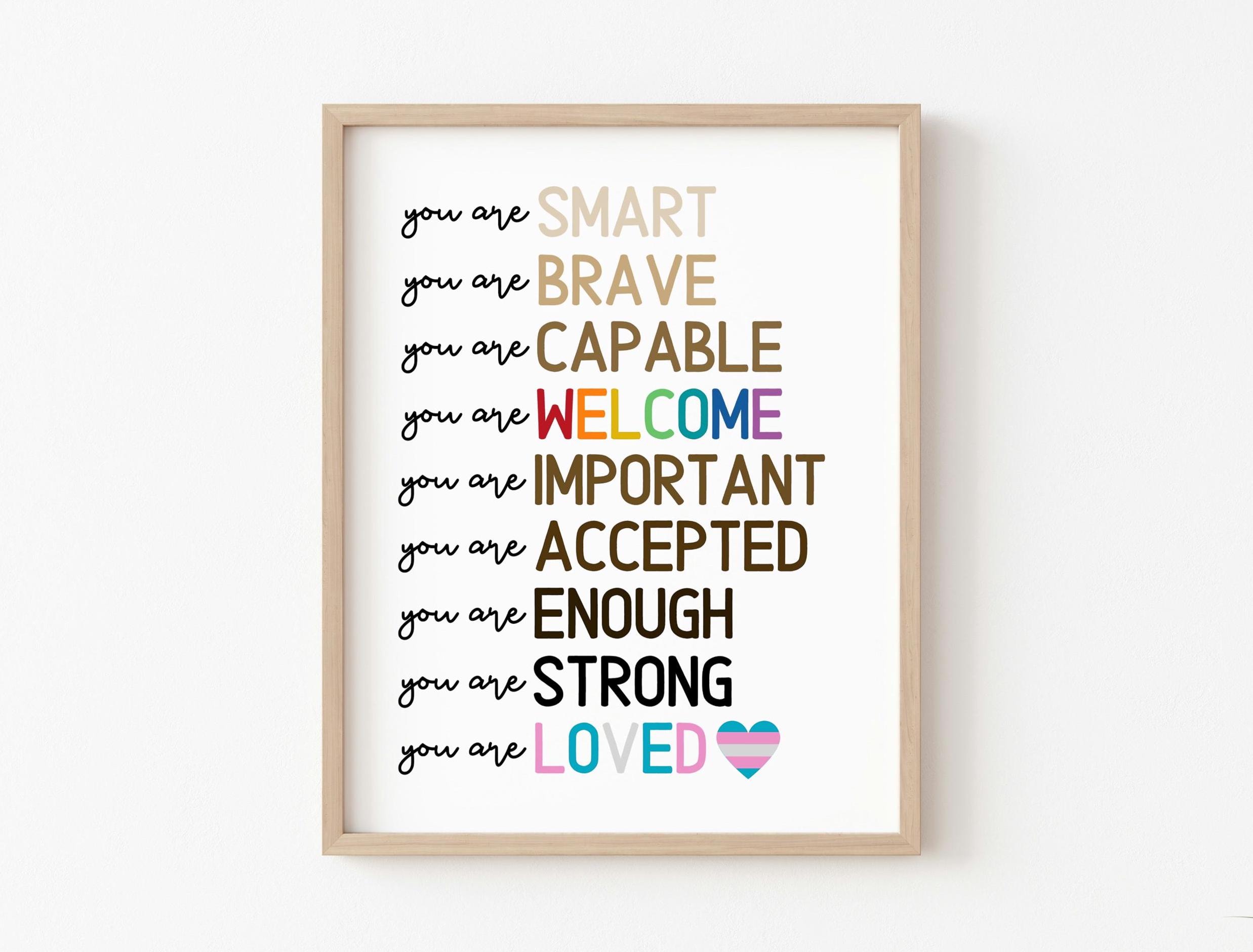 Inclusion Wall Art, Everyone is Welcome Here, Diversity Prints
