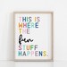 Where the Fun Stuff Happens Wall Art, Playroom Poster, Playroom Decor, Daycare, Playroom Art, Digital Download, Printable, Kids Room Art,