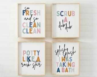 Kids Bathroom Decor, Kids Bathroom Wall Decor, Kids Bathroom Art, Kids Bathroom, Bathroom Decor, Bathroom Prints, Toddler Bathroom Decor