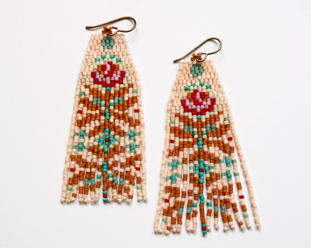 Red Beaded Rose Ikkaayi