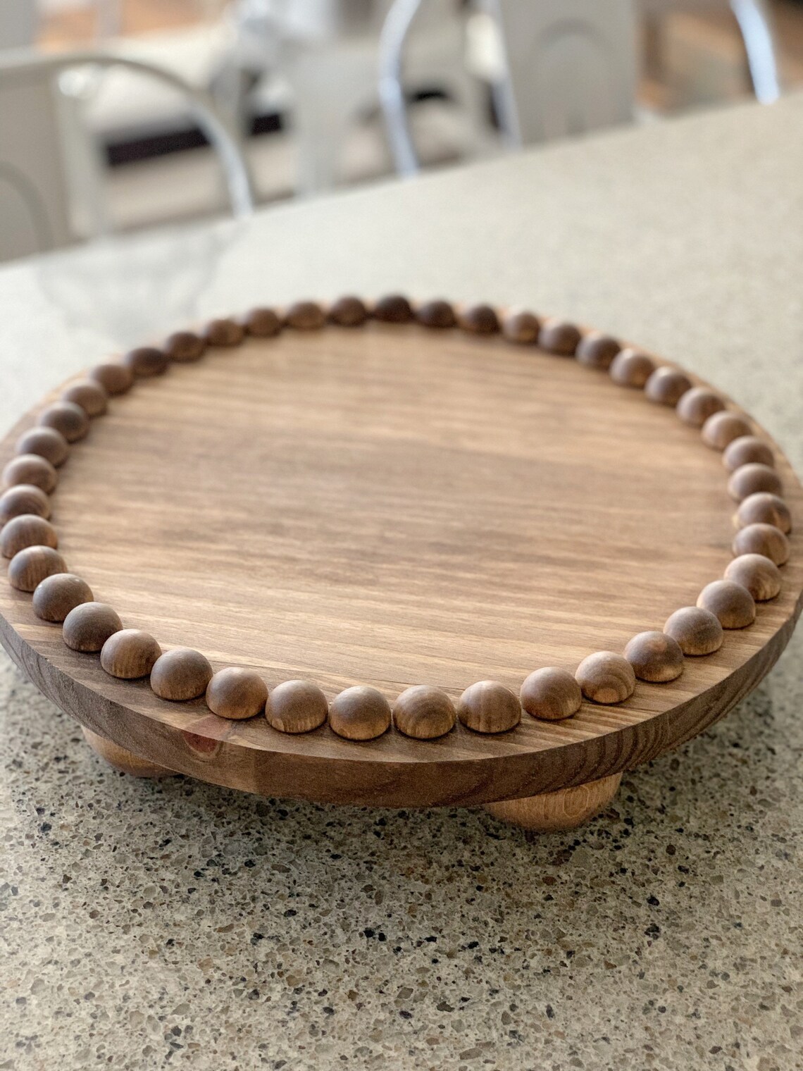 Round Wood Bead Tray. Round Tray. Wood Tray. Wood Bead Etsy