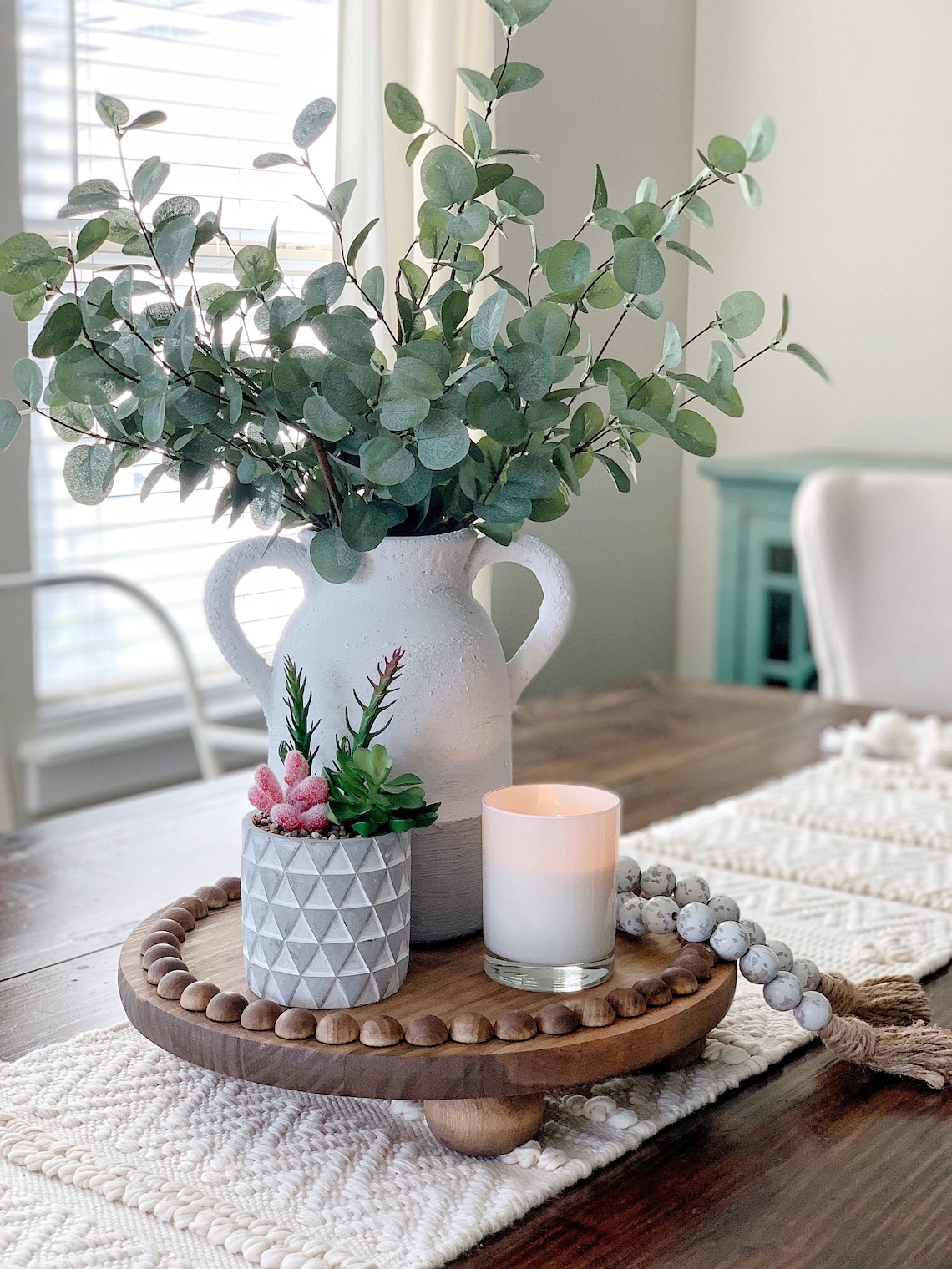 Round Wood Bead Tray. Round Tray. Wood Tray. Wood Bead Etsy