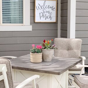 Bienvenido a nuestro letrero shiplap porche. Decoración | Etsy