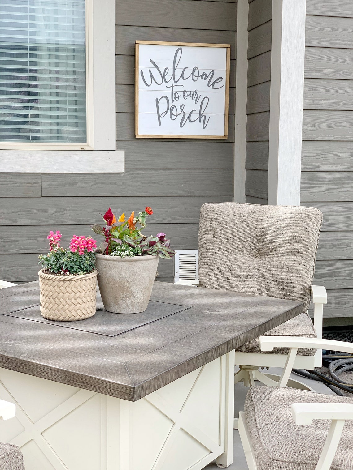 Bienvenido a nuestro letrero shiplap porche. Decoración | Etsy