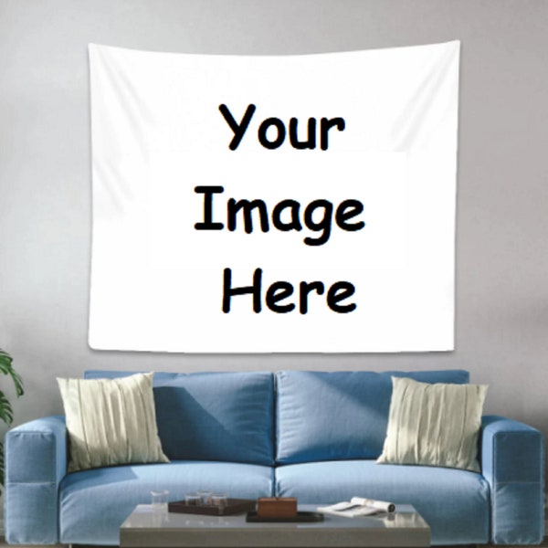 Custom Tapestry Wall Hanging From Your Photo or Image.  Personalised, Bridal, Wedding, Pets, Family, Party Backdrop