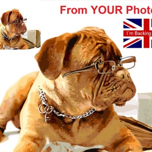 Custom Paint By Numbers UK Kit Pets, Personalized Art From Your Photo  to Canvas, Pets Portrait, Dogs, Cats, Custom Gift, Paint By Number