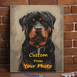 Custom Paint by Numbers Personalised From Photo Kit for Adults, Pets Portrait, Dogs, Cats, Canvas, Kids, Family, Weddings