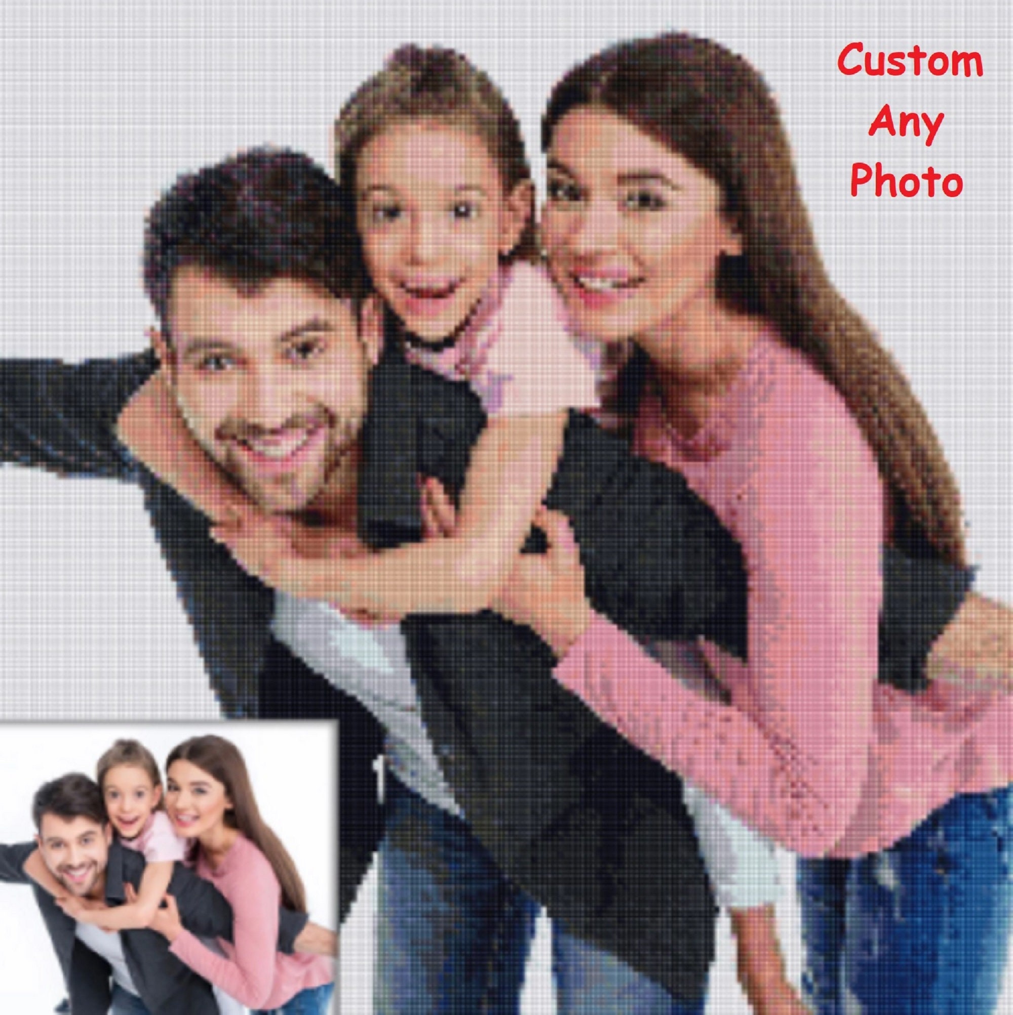 Custom Photo 5D DIY Diamond Painting - Happy Family, MyCrownpet