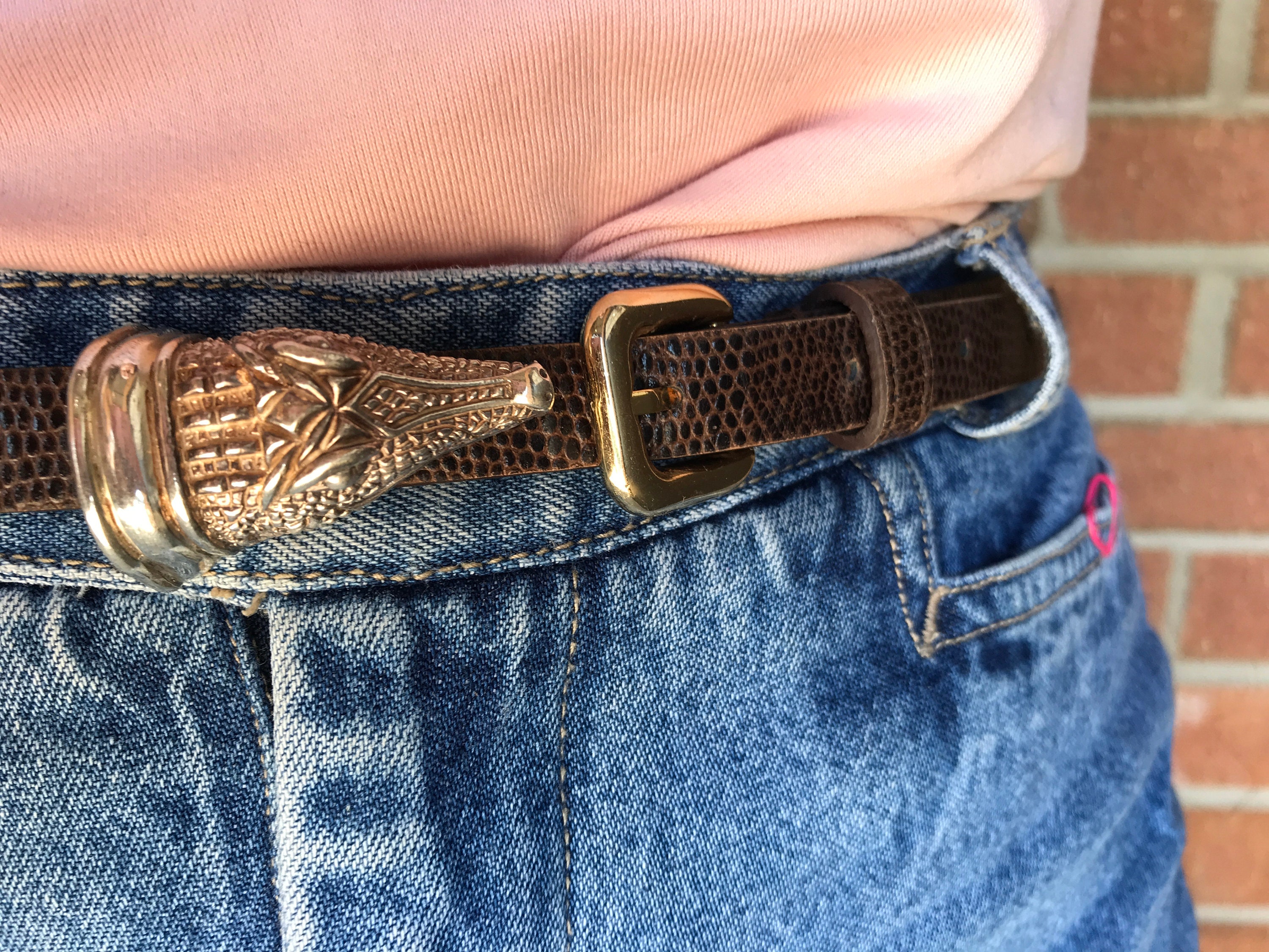 thin silver belt