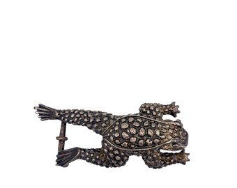 Vintage B. Kieselstein Cord Toad Frog Silver Belt Buckle - Etsy display picture 3