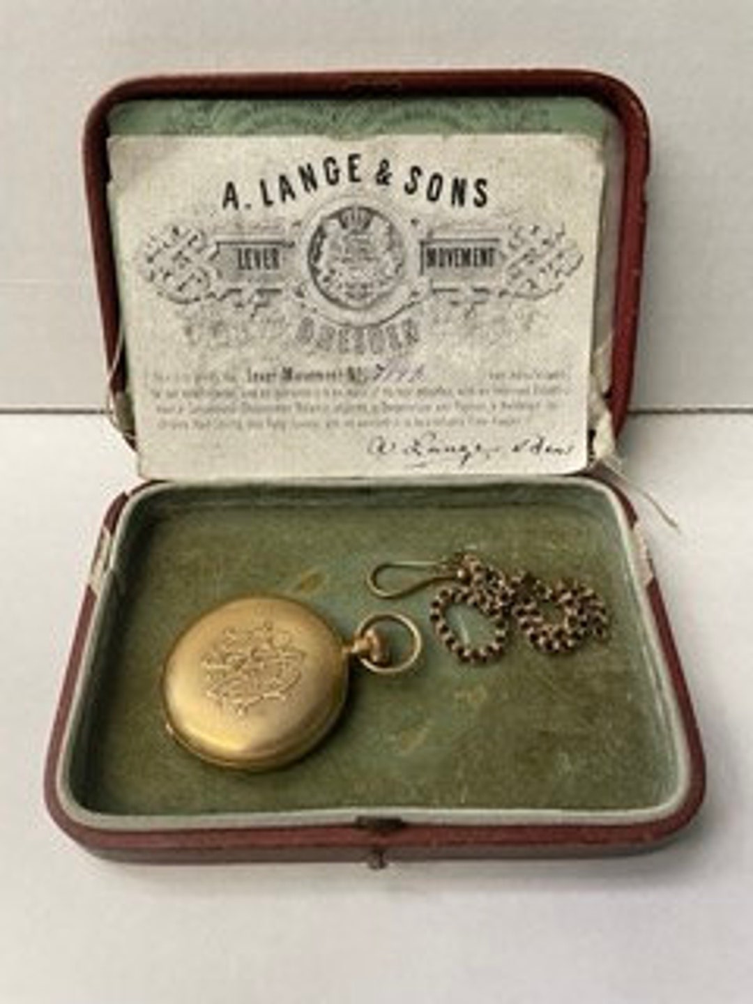 Lange & Sons Pocket Watch 18k - Etsy