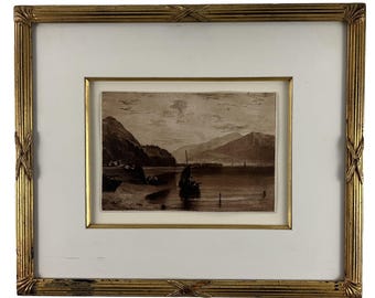 J.M.W. Turner «Basilea», grabado al aguafuerte y mezzotinta sobre papel, siglo XIX.
