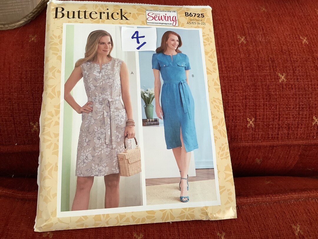 Nuevo patrón de costura butterick b6725 pierde tallas de vestido 6-22 ...