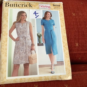 New butterick sewing pattern b6725 misses dress sizes 6-22