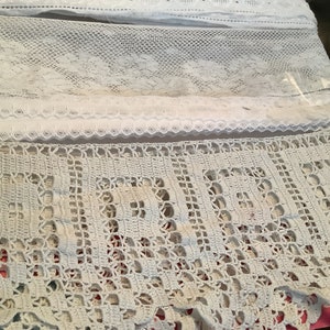 62 metres mixed white/off white new/used trimming