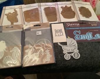 Ten new mixed makes/sizes metal dies