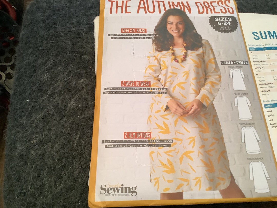New Simply Sewing the Autumn Dress Sewing Pattern Sizes 624 Etsy