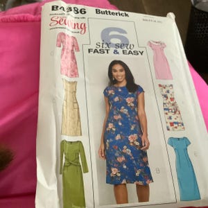 New butterick sewing pattern b4386 misses dresses sizes 8-22