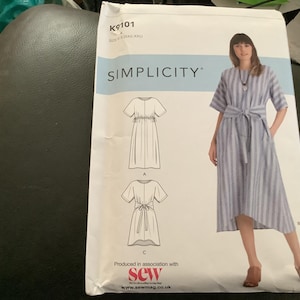New simplicity sewing pattern k9101 misses pullover dress sizes xxs-XXL 4-26