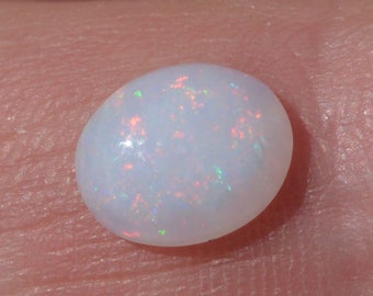 Oval Shaped Colorful Australian White Opals 7x5mm Loose Gemstone Sold by Piece 