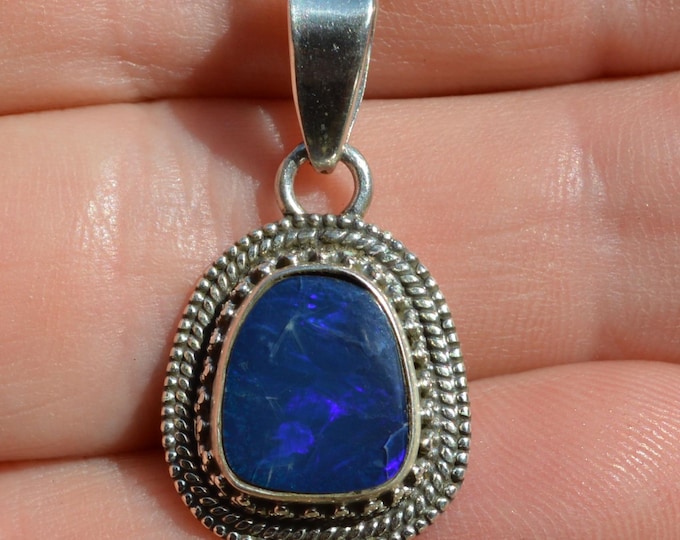 Silver and Opal Doublet Pendant