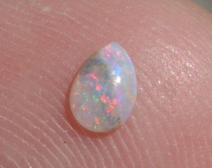 Teardrop Australian Crystal Opal Cabochon, Loose Pear Opal, 5mm x 3,5mm