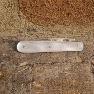 Antique Silver Mother of Pearl Fruit Knife, c1892
