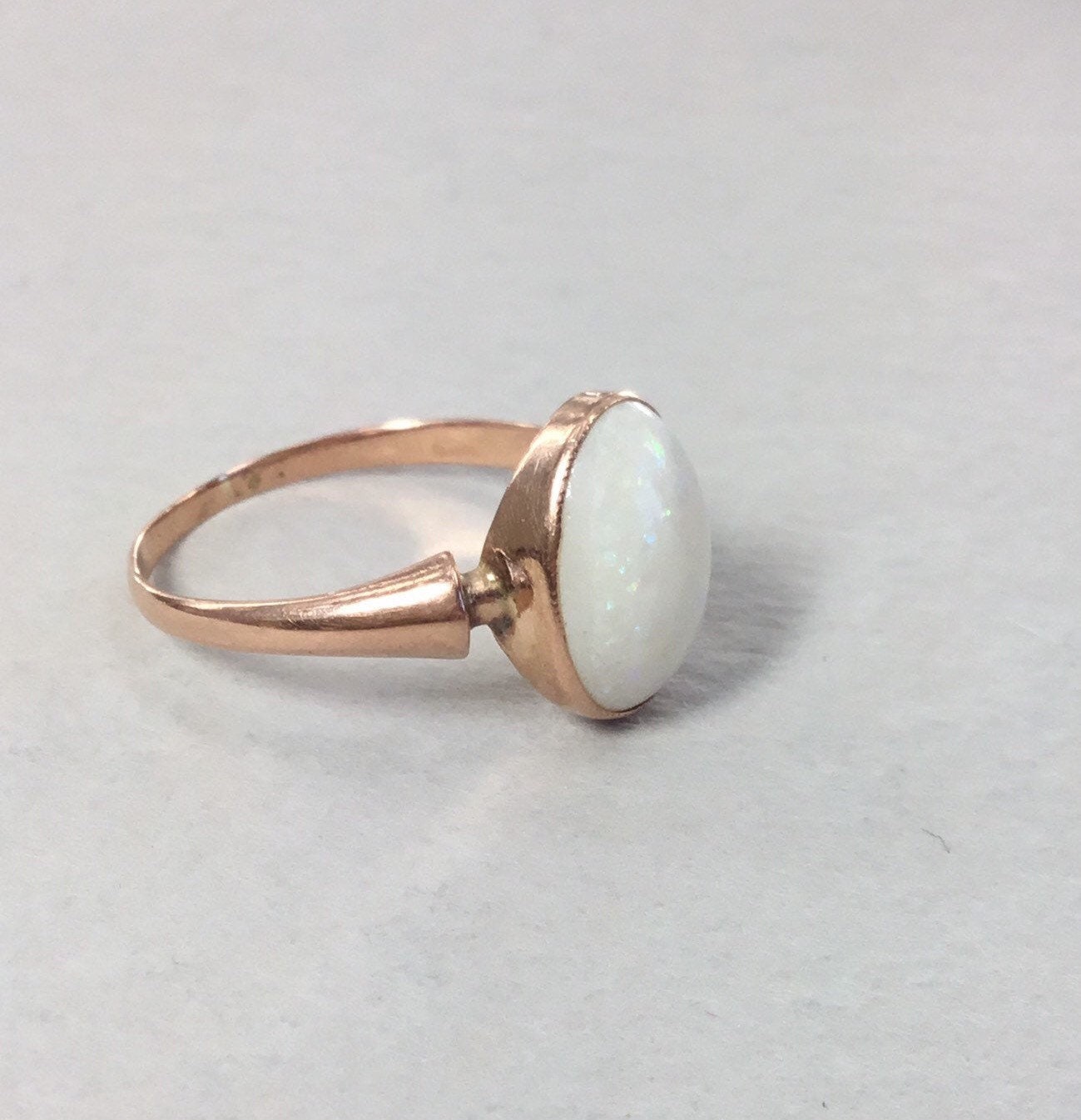 Antique Rose Gold Opal Ring